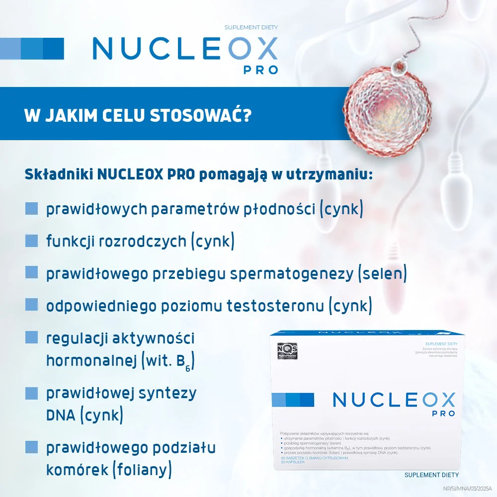 Nucleox Pro suplement diety, 30 saszetek + 30 kapsułek
