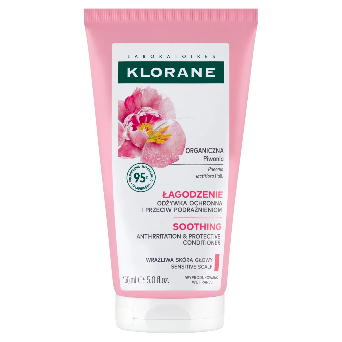 Klorane odżywka ochronna i przeciw podrażnieniom z piwonią, 150 ml