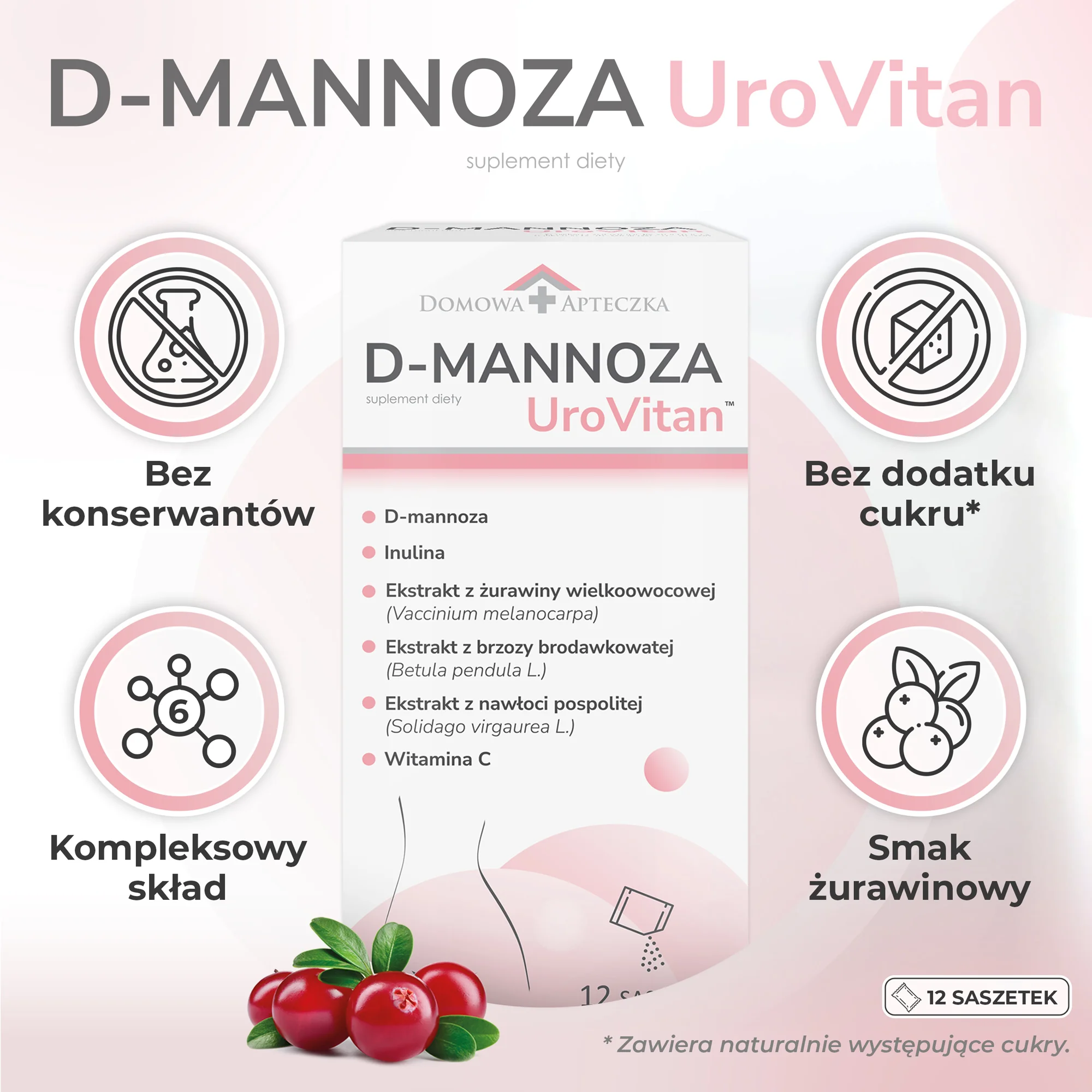 Domowa Apteczka D-Mannoza UroVitan 12 saszetek