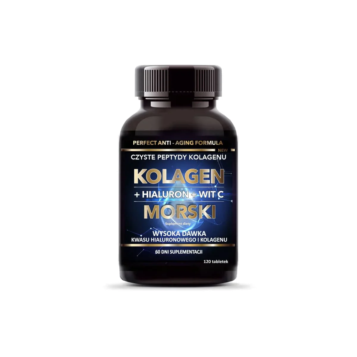 Intenson kolagen morski + hialuron + wit. C 500 mg 120 tabletek