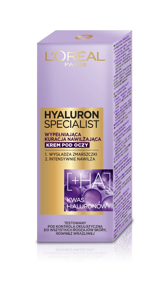 L`Oreal Paris Hyauloron Specialist wypełniająca kuracja nawilżajca krem pod oczy, 15 ml
