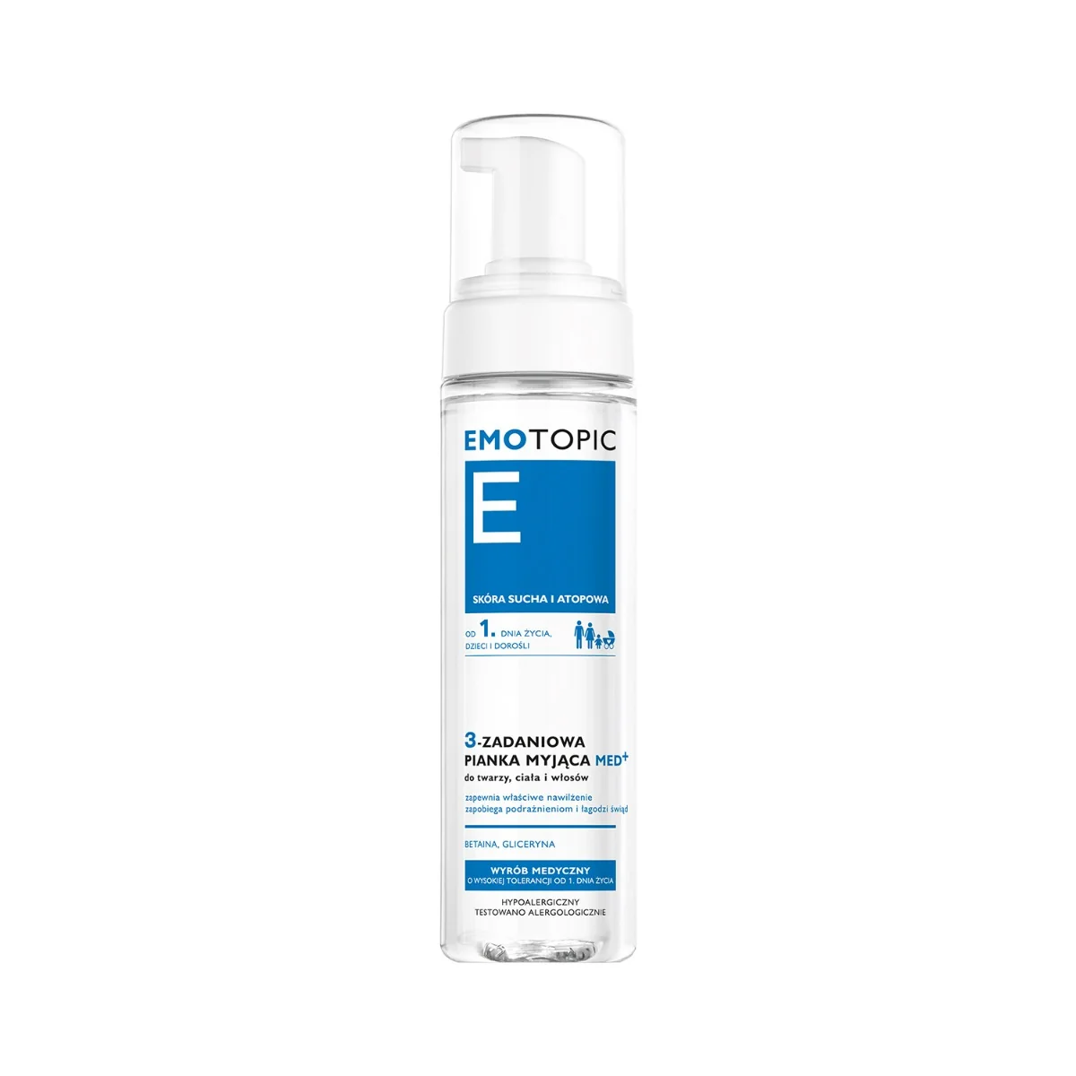Emotopic MED pianka myjąca 3-zadaniowa, 200 ml