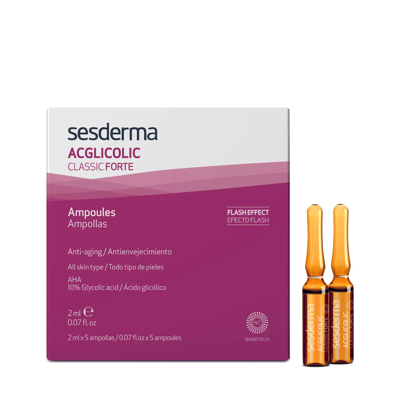 Sesderma Acglicolic Classic Forte, ampułki, 5x2 ml