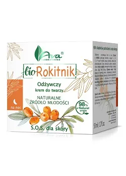 Ava Bio Rokitnik, krem odżywczy do twarzy na noc, 50 ml