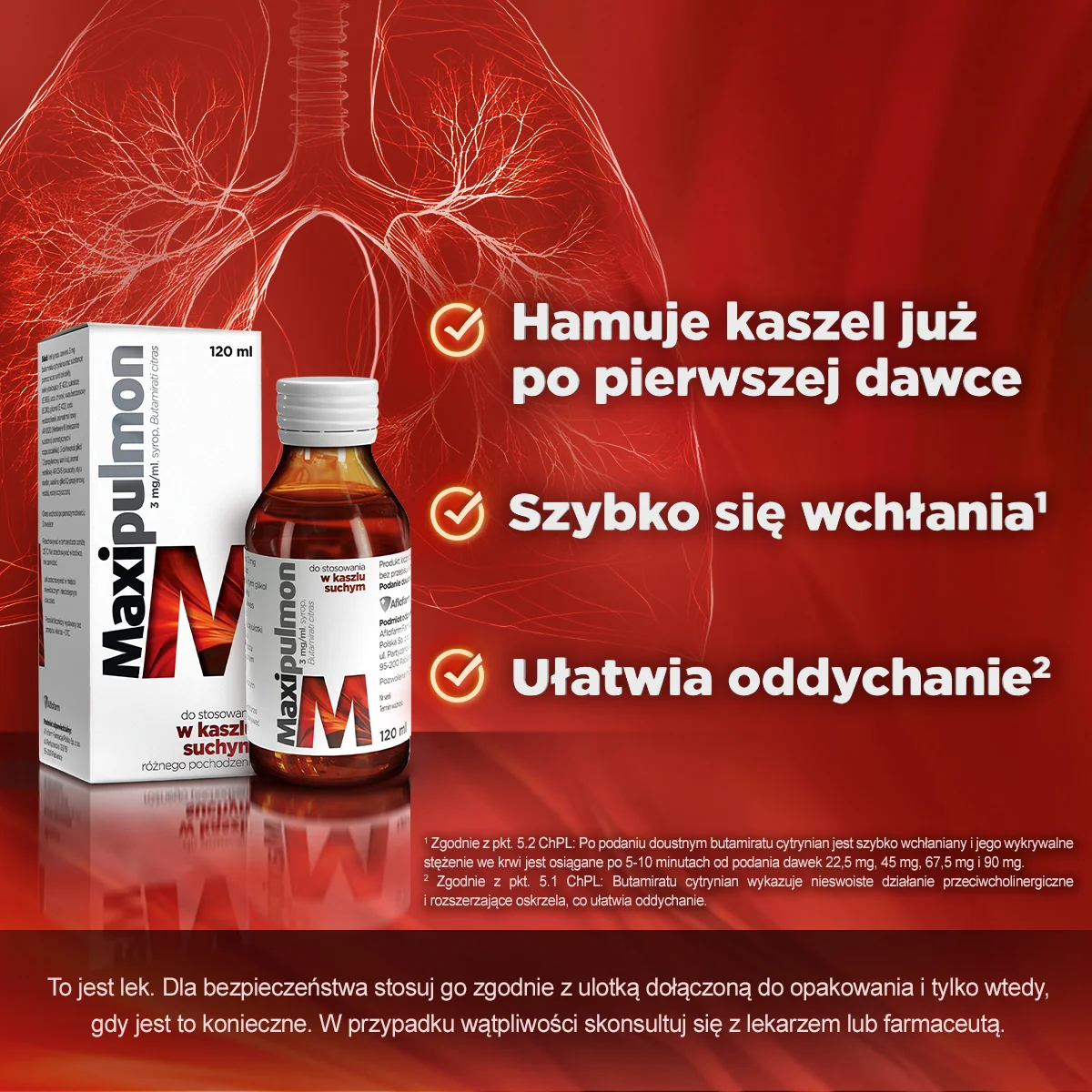 Maxipulmon 3 mg/ml, syrop, 120 ml