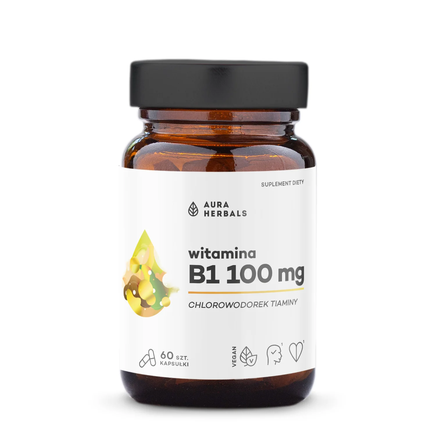 Aura Herbals Witamina B1 100 mg, tiamina 60 kapsułek