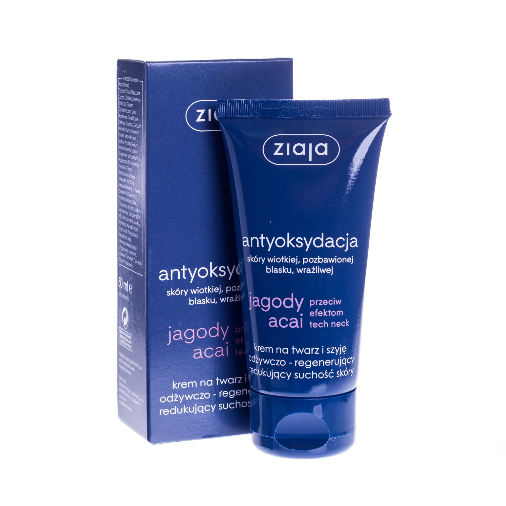 Ziaja Jagody Acai krem odżywczo-regenerujący na noc, 50 ml