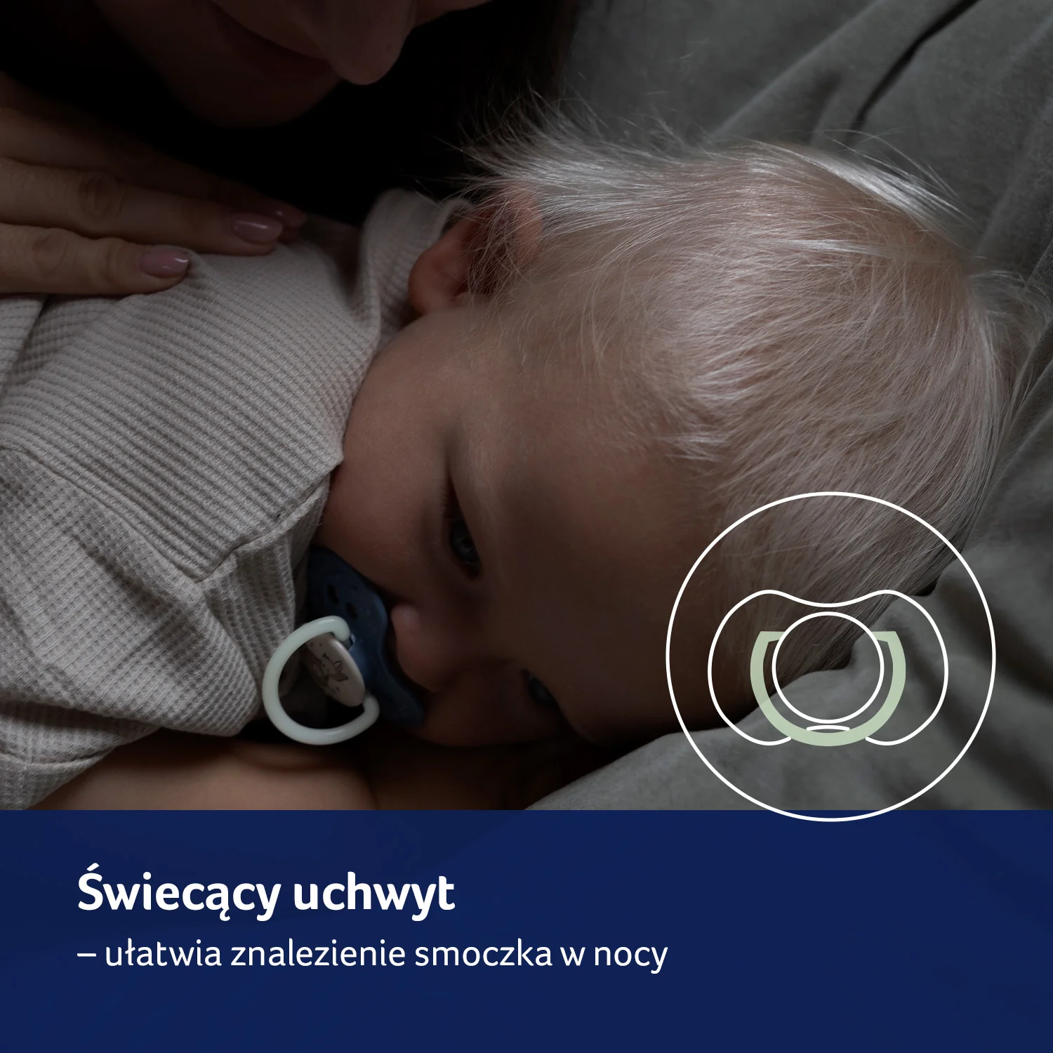 LOVI Smoczek silikonowy dynamiczny 6-18m Night & Day Boy 2 sztuki
