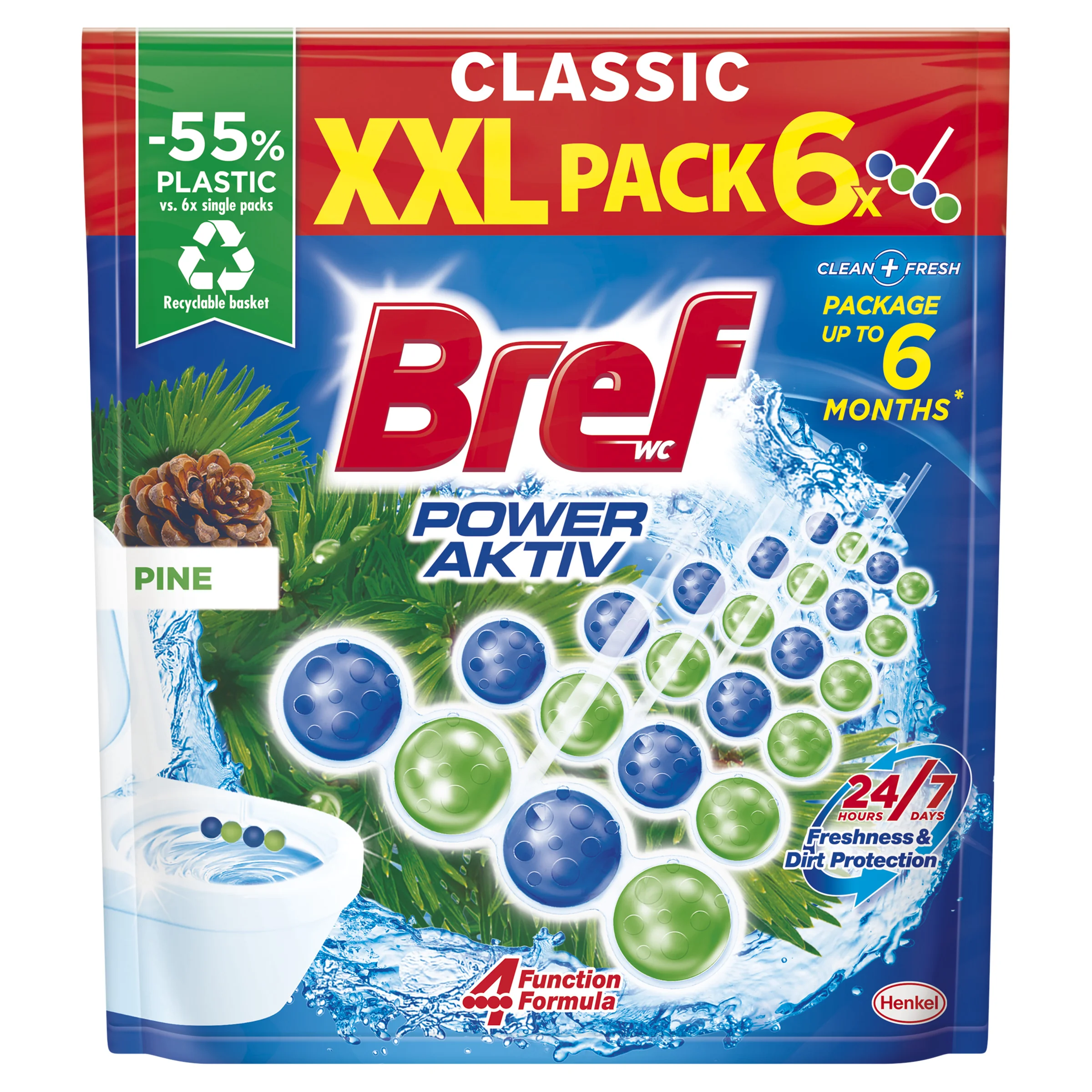 Bref Power Aktiv zawieszka do WC, 6 x 50 g
