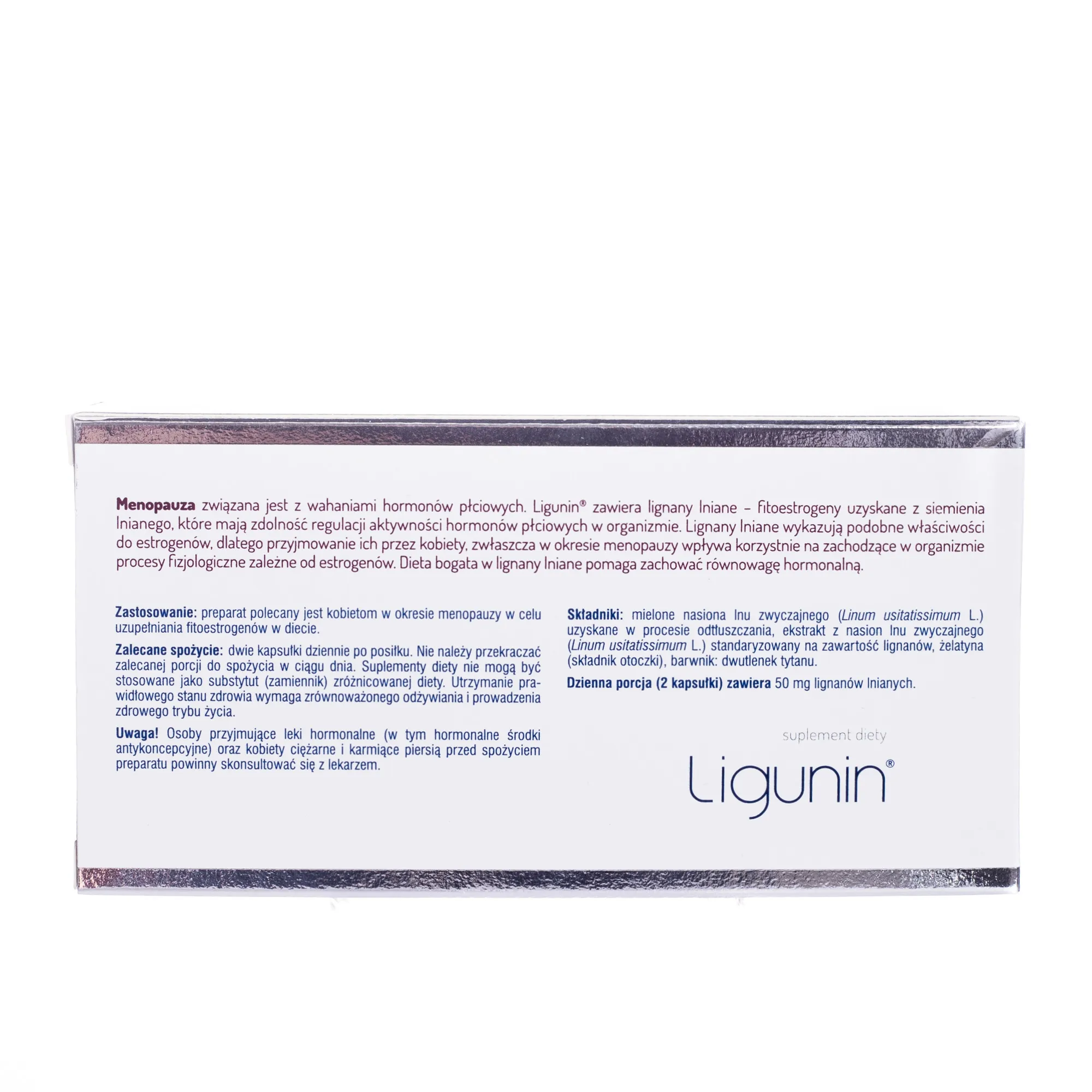 Ligunin, suplement diety, dla kobiet w okresie menopauzy, 60 kapsułek 