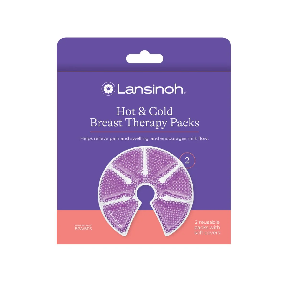 Lansinoh Hot & Cold kompresy żelowe na piersi 3w1, 2 sztuki
