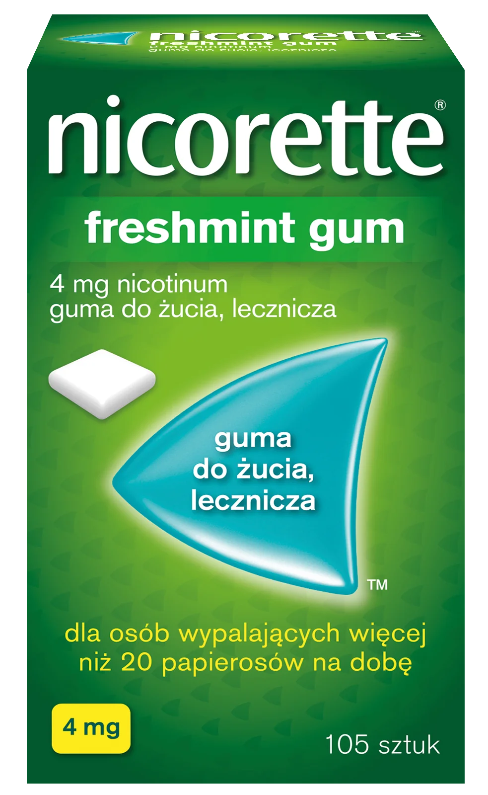 Nicorette Freshmint Gum 4 mg 105 gum do żucia