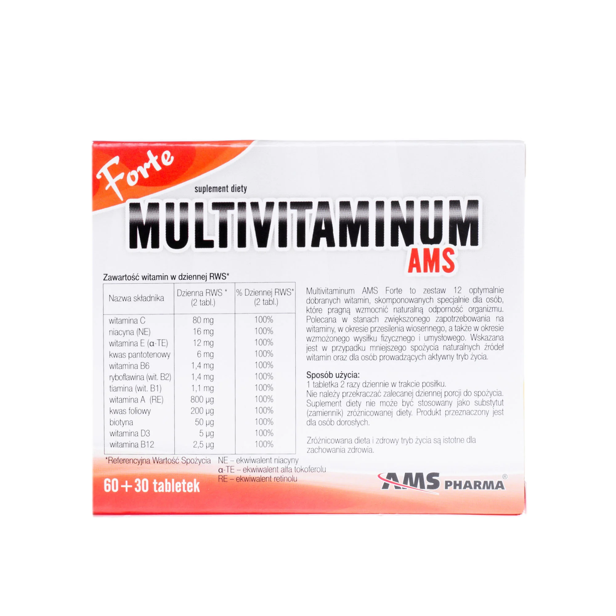 Multivitaminum AMS 90 tabletek