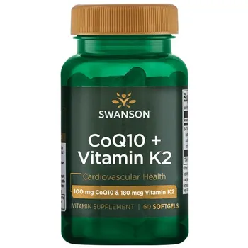 Swanson Koenzym Q10 + Witamina K2, suplement diety, 60 kapsułek 