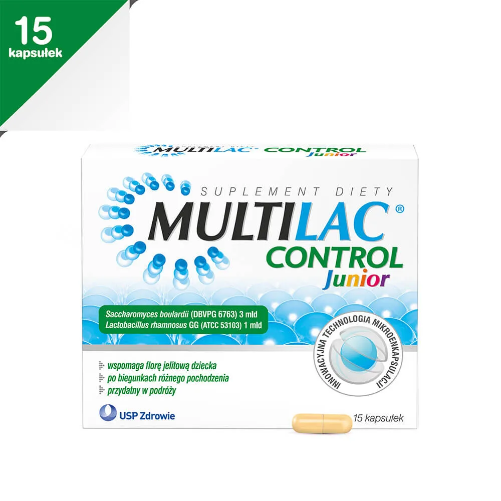 Multilac Control Junior, suplement diety, 15 kapsułek