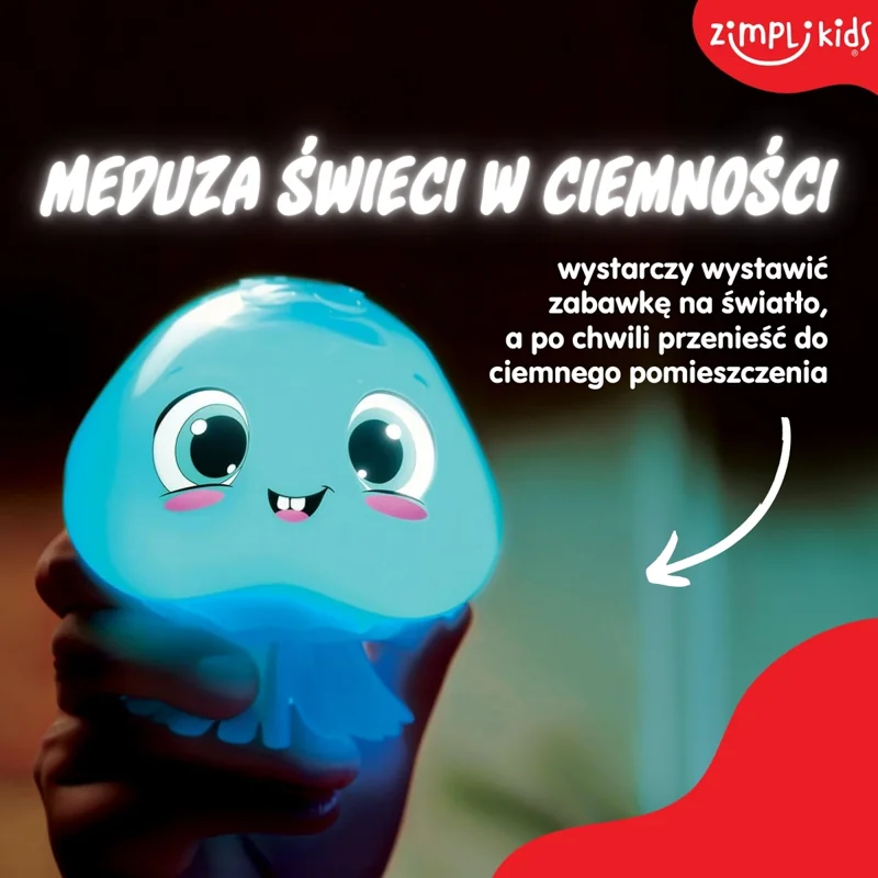 Zimpli Kids Glowy Gellfish Slime świecąca meduza, zabawka 3+