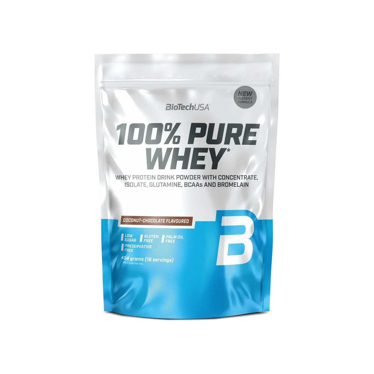BioTechUSA 100% Pure Whey o smaku czekolady i kokosa, proszek, 454 g