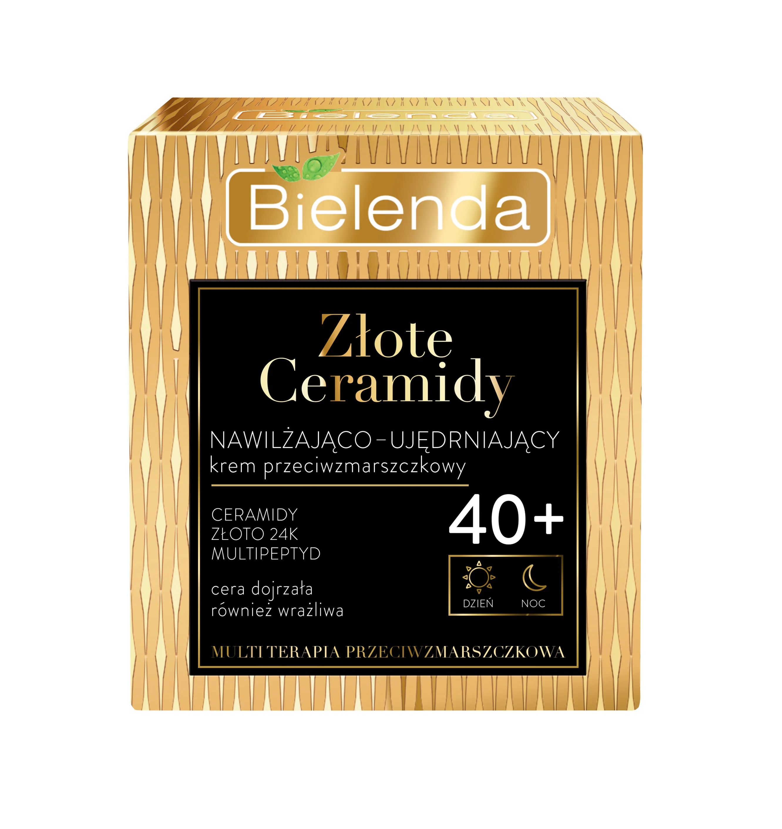 Bielenda Złote Ceramidy 40+ krem do twarzy na dzień i noc nawilżająco-ujędrniający, 50 ml