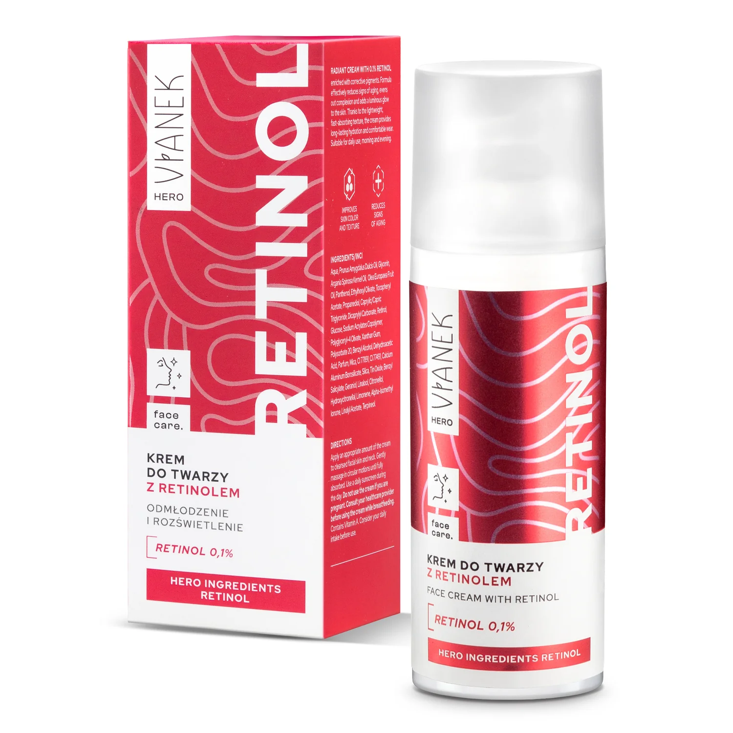 Vianek Hero krem do twarzy z retinolem, 50 ml