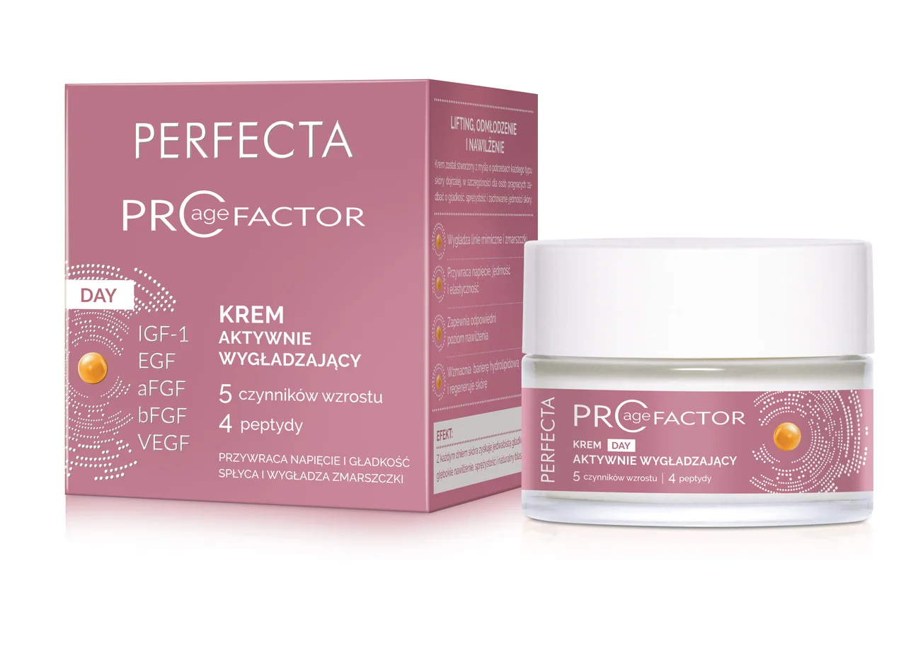 Perfecta Pro Age Factor krem aktywnie wygładzający na dzień, 50 ml