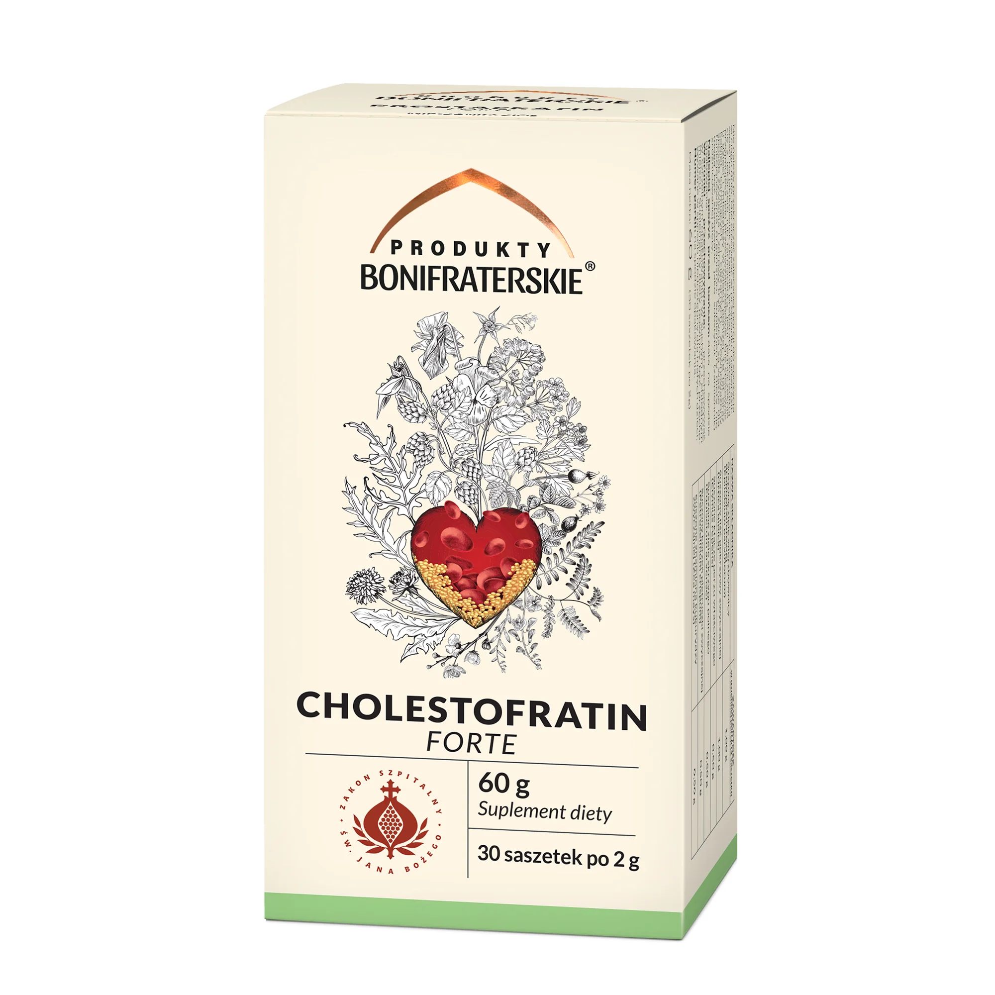 Produkty bonifraterskie Cholestofratin Forte Fix zioła do zaparzania, 30 saszetek x 2 g