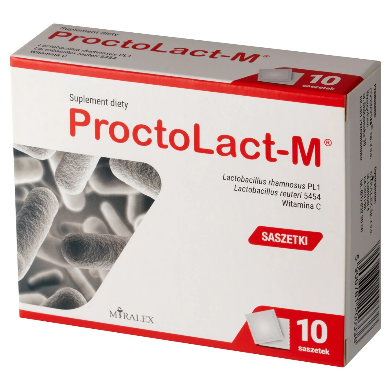 ProctoLact-M dietetyczne środek poprawiający mikroflorę jelitową, 10 saszetek po 2 g