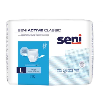 Seni Active Classic, elastyczne majtki chłonne, large 100-135 cm, 10 sztuk 