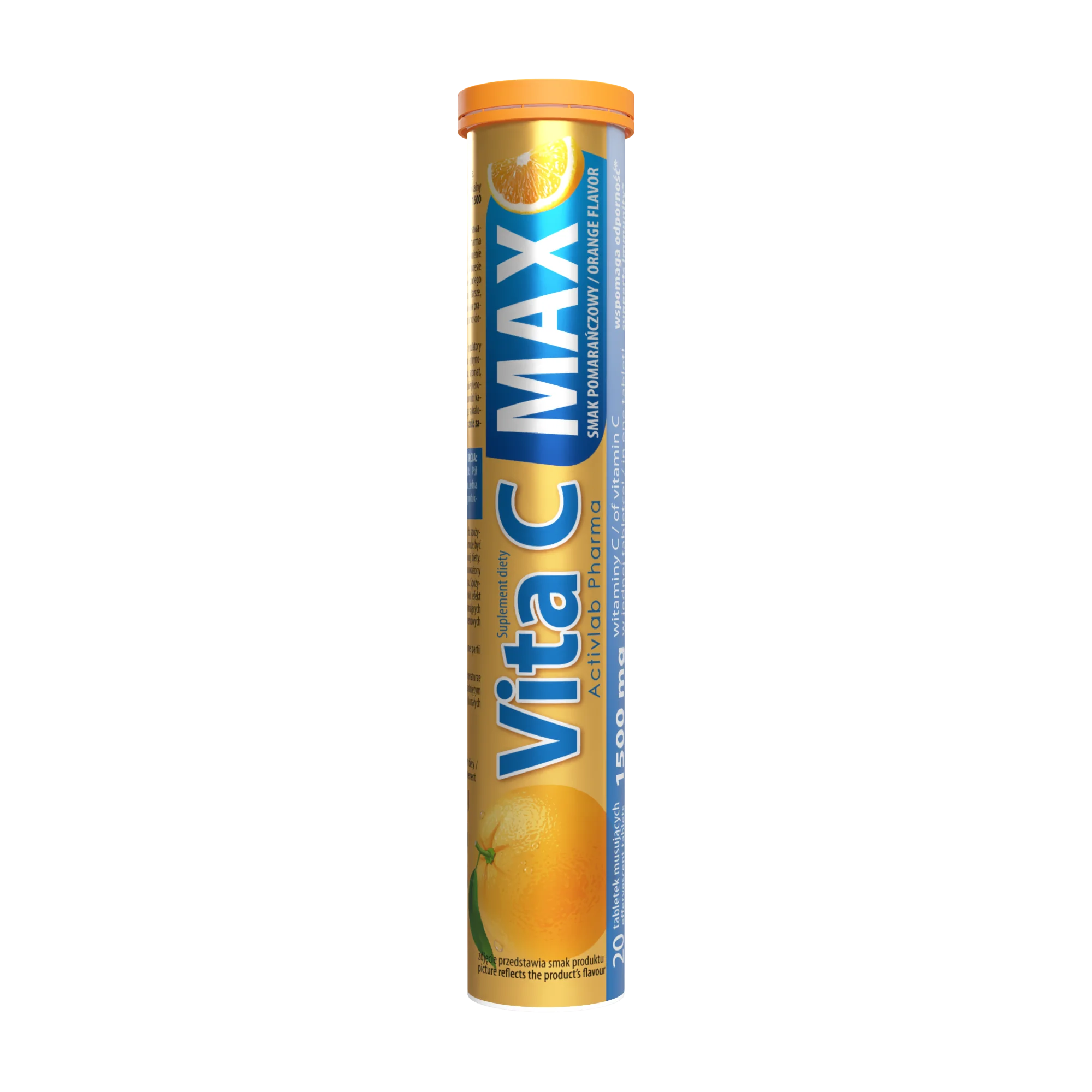 Activlab Pharma Vita C MAX smak pomarańczowy, 20 tabletek musujących