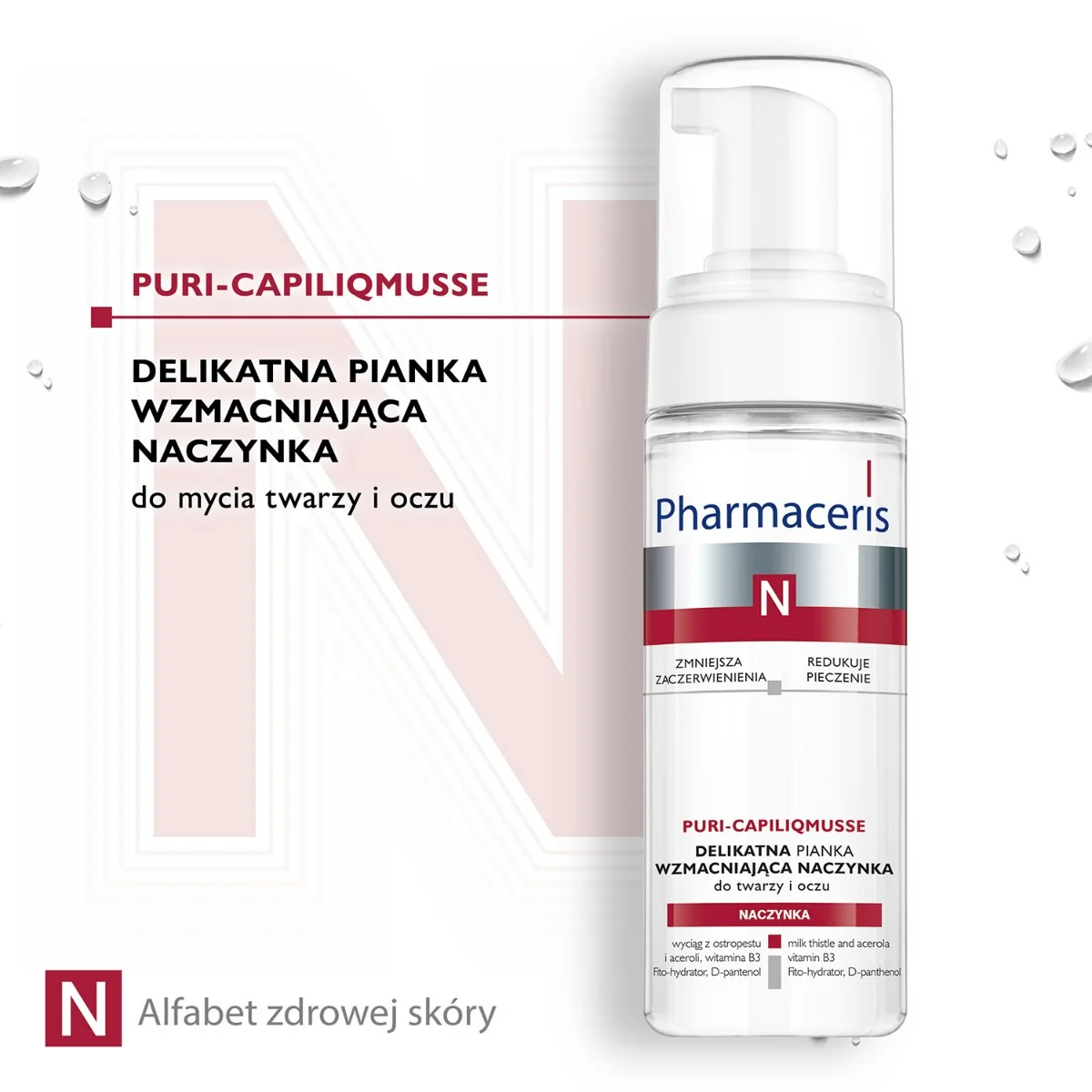 Pharmaceris N Puri-Capiliqmusse delikatna pianka wzmacniająca naczynka 150 ml