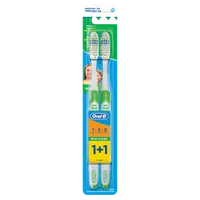 Oral-B 1-2-3 szczoteczka manualna do zębów rozmiar 40 1+1, 1 szt.