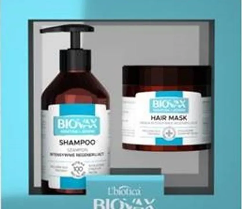 Biovax Keratyna + Jedwab zestaw kosmetyków: szampon intensywnie regenerujący + maska do włosów, 200 ml + 250 ml