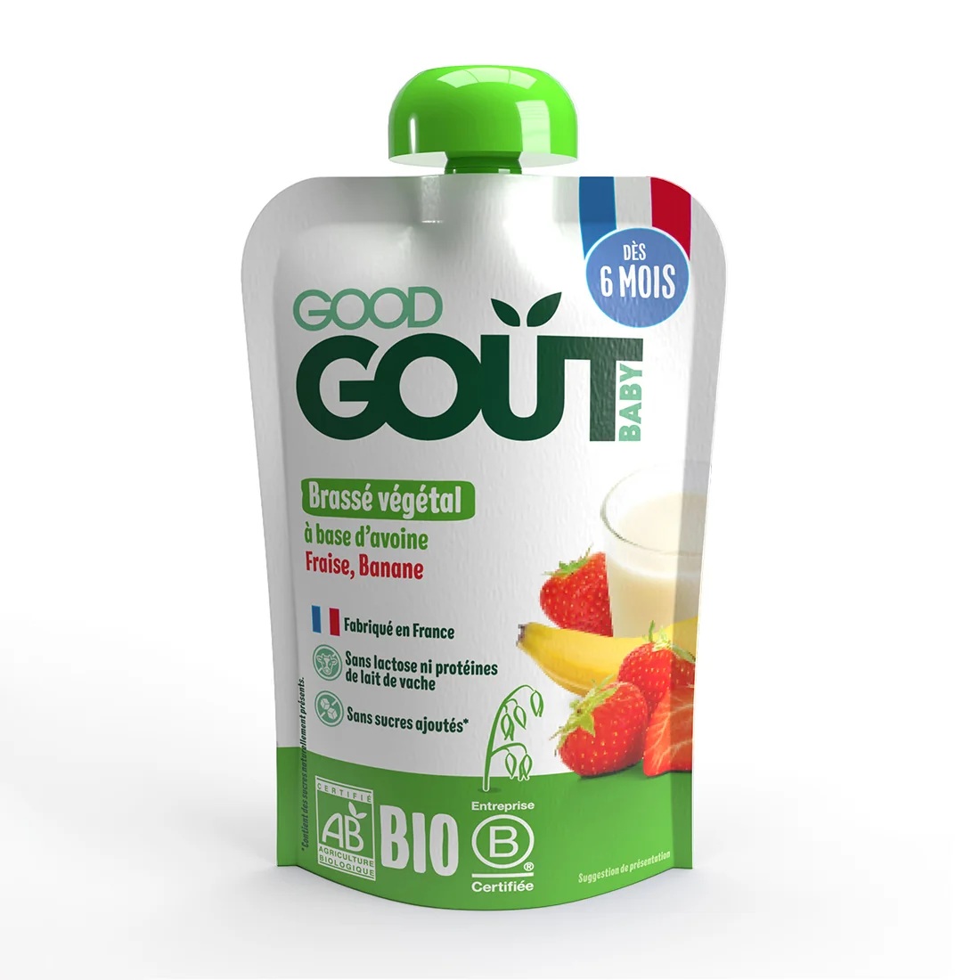 Good Gout BIO deser owsiany z truskawkami i bananem, 90 g