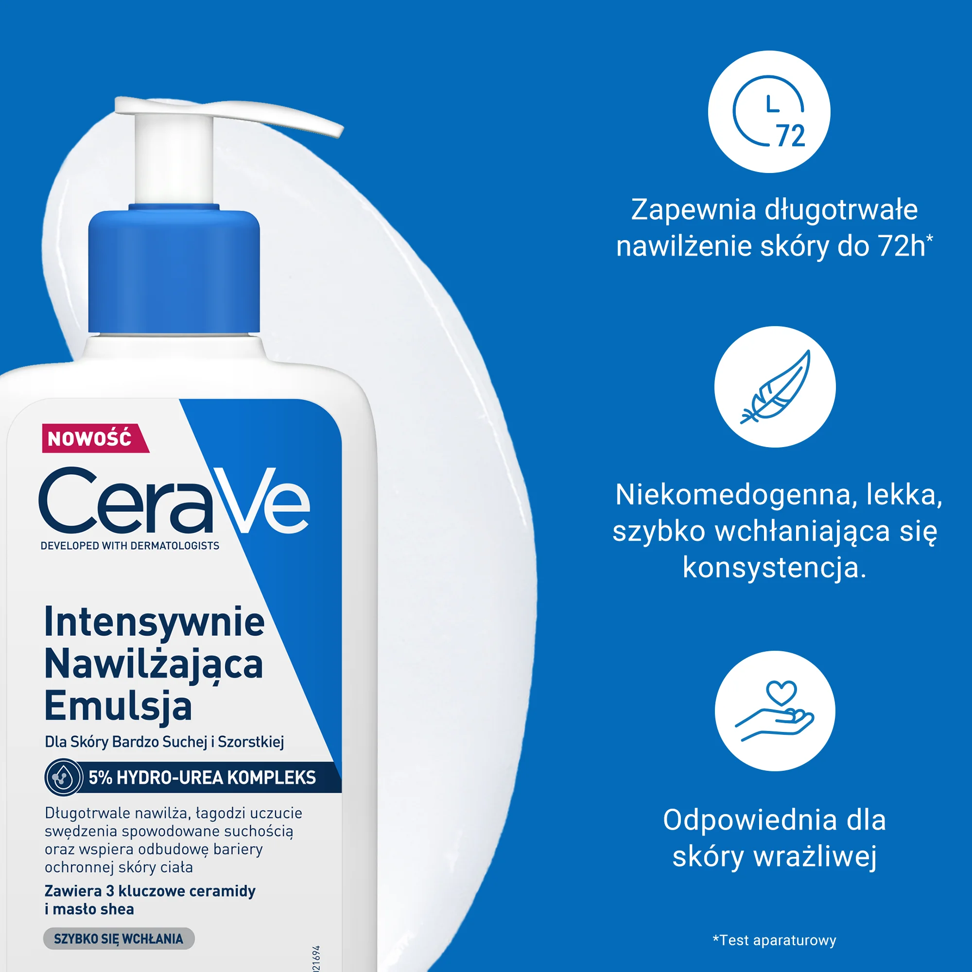 CeraVe emulsja intensywnie nawilżająca hydro-urea 5%, 236 ml