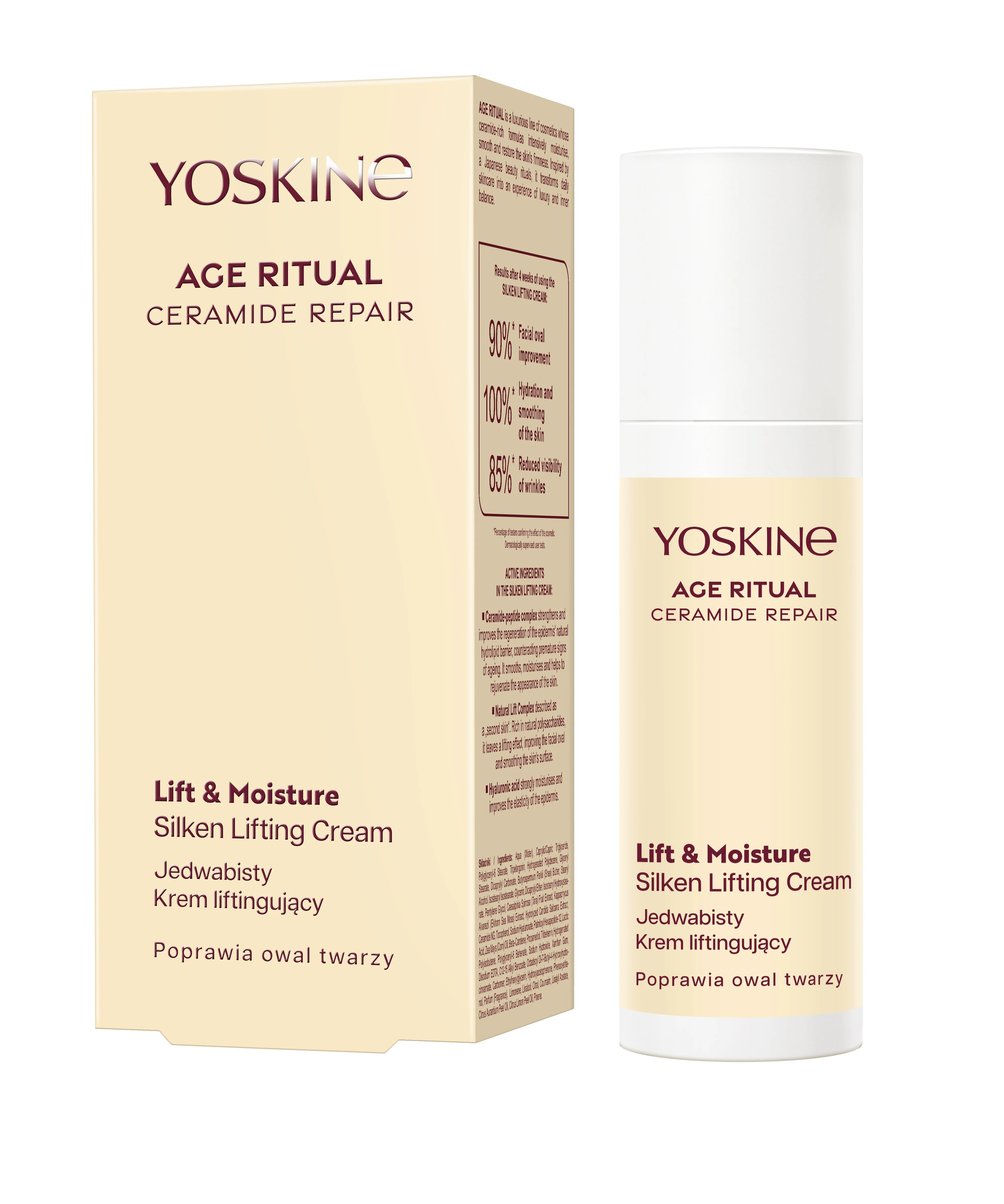 Yoskine Age Ritual jedwabisty krem liftingujący do twarzy, 50 ml