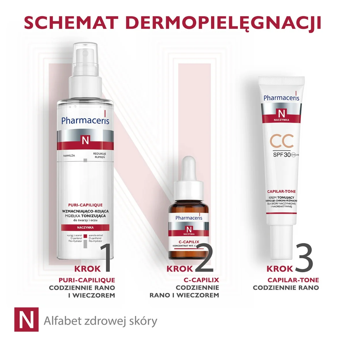 Pharmaceris N Capilar-Tone krem tonujący CC do skóry naczynkowej i nadreaktywnej, SPF30, 40 ml