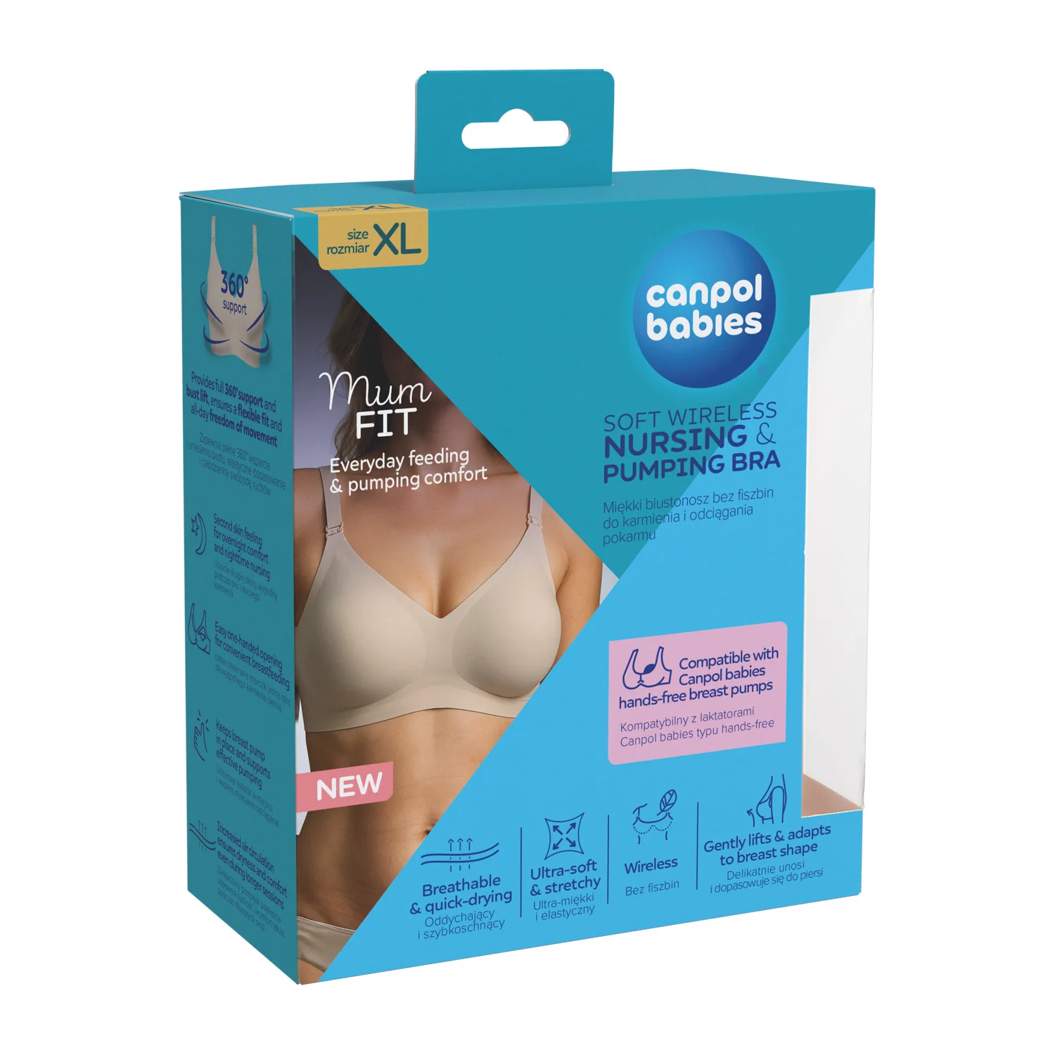 Canpol Babies Mum Fit biustonosz do karmienia i odciągania XL, 1 sztuka
