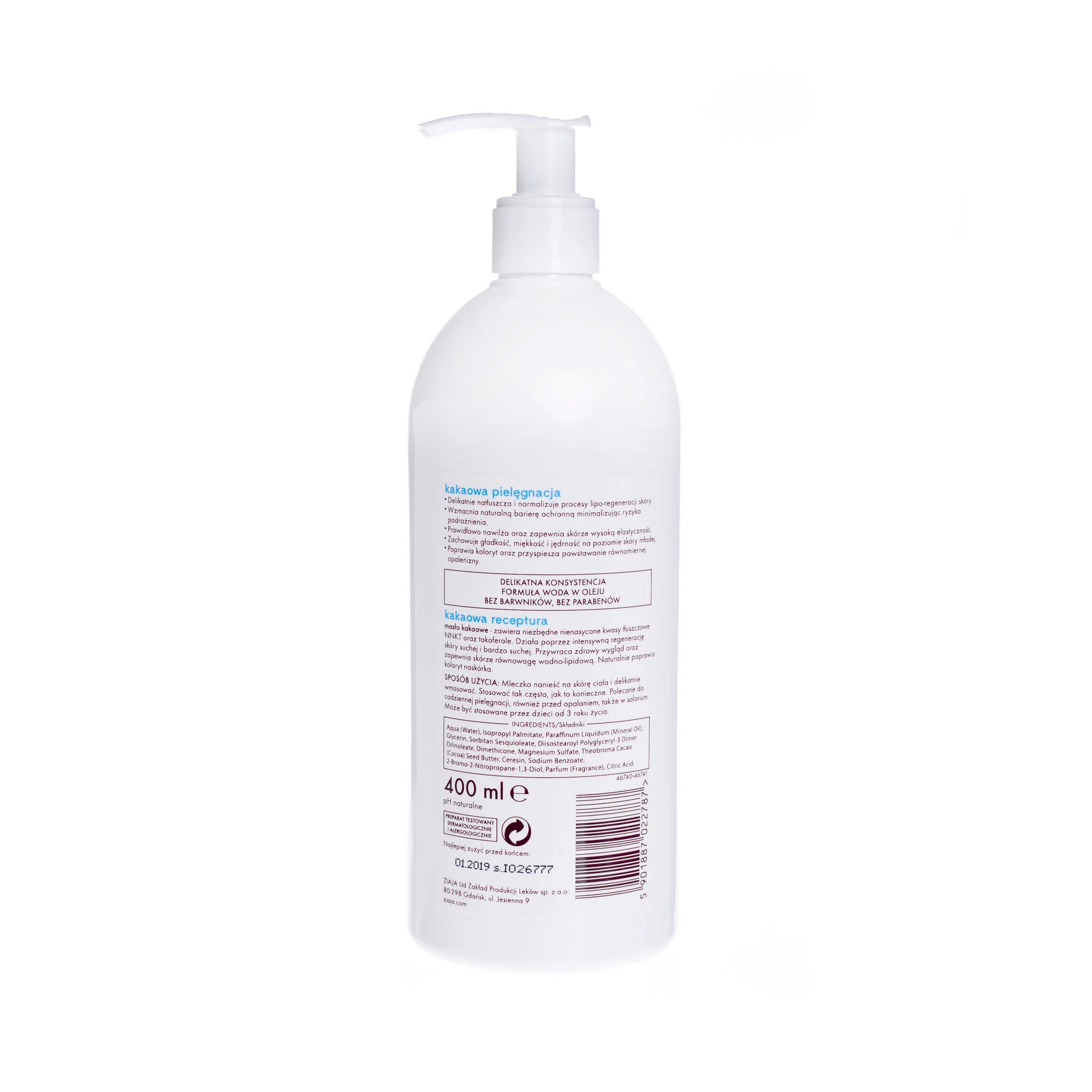 Ziaja Masło Kakaowe mleczko do ciała, 400 ml