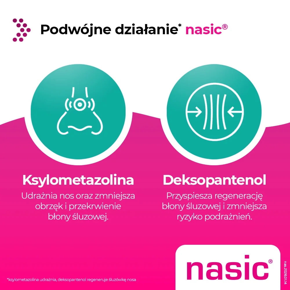 NasicNasic (0,1 mg + 5 mg)/ dawkę aerozol do nosa, 10 ml