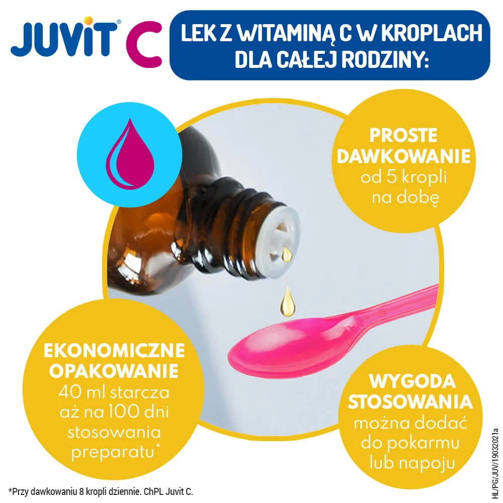 Juvit C, 100 mg/ml, krople douste, 40 ml 