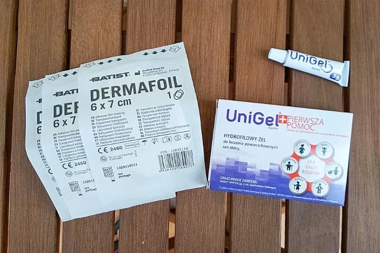 UniGel+ Pierwsza Pomoc, zestaw do opatrywania ran
