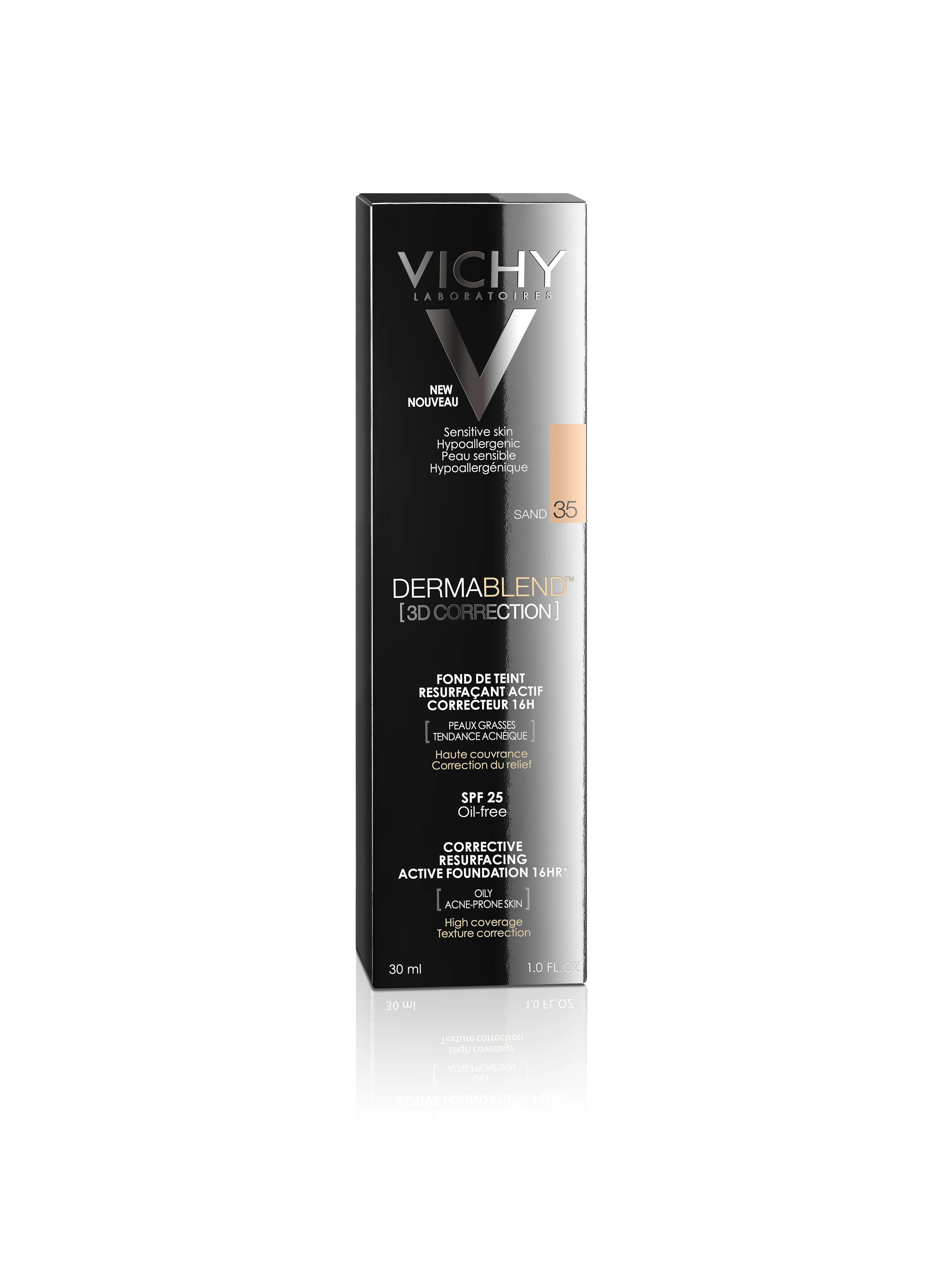 Vichy Dermablend 3D Correction podkład wyrównujący powierzchnię skóry SPF 25, 35 Sand, 30 ml