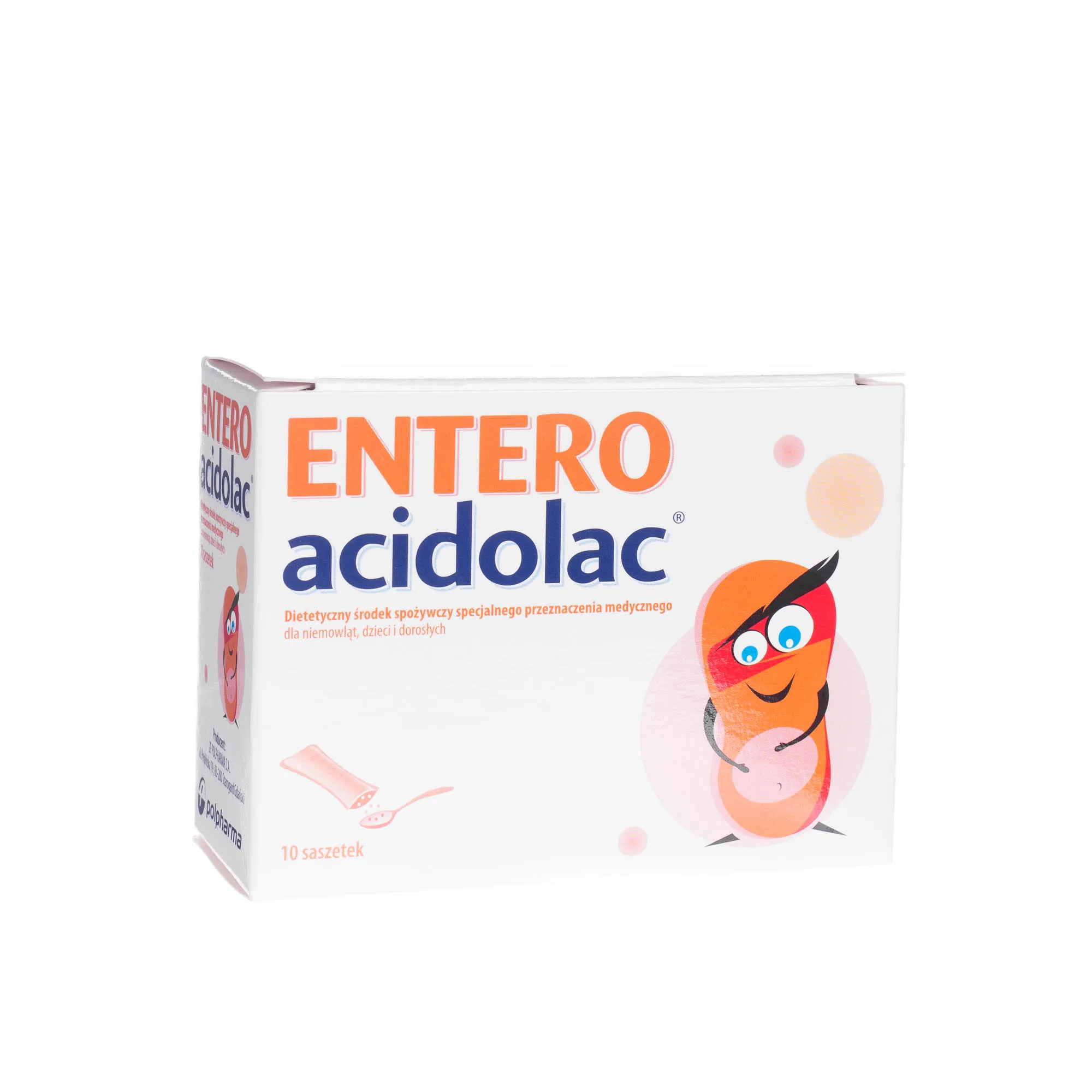 Entero Acidolac -dietetyczny środek spożywczy dla niemowląt, dzieci i dorosłych, 10 saszetek
