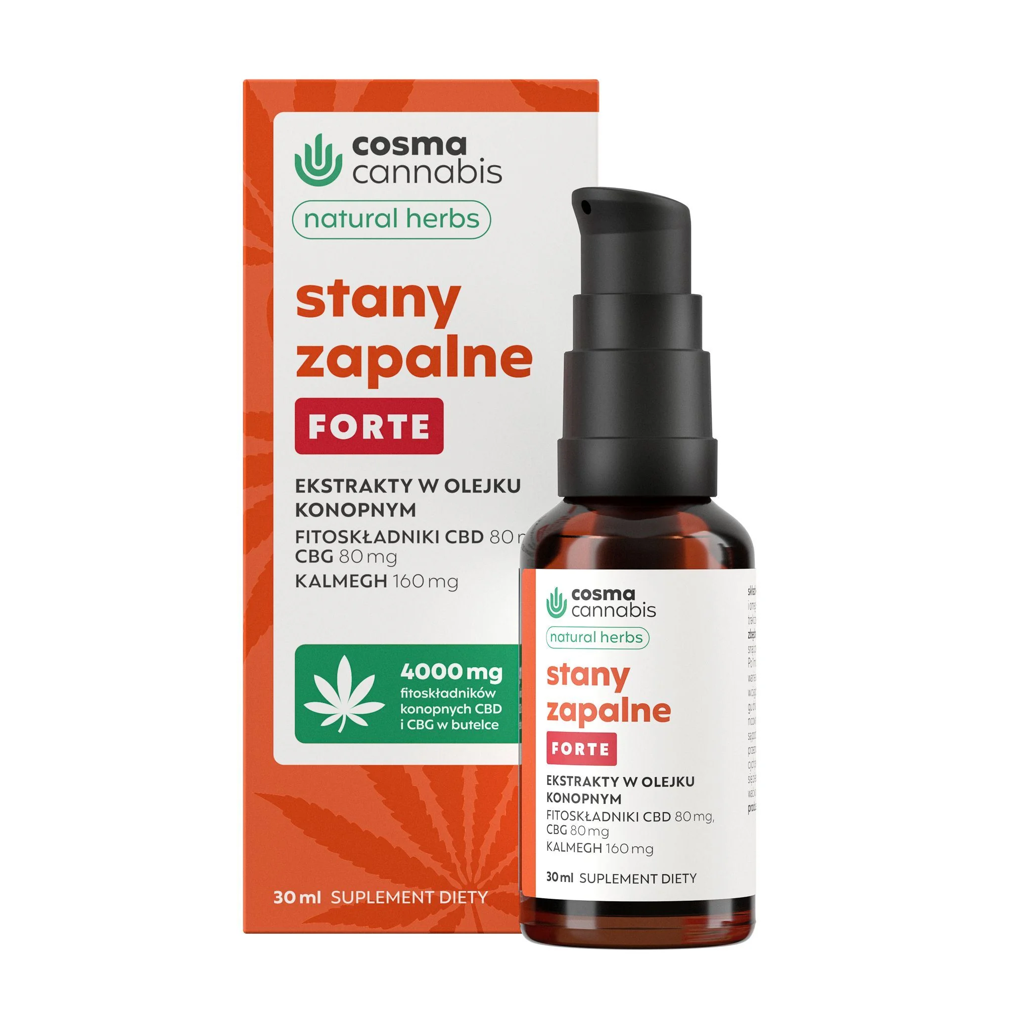 Cosma Cannabis Stany Zapalne Forte Natural Herbs 30 ml