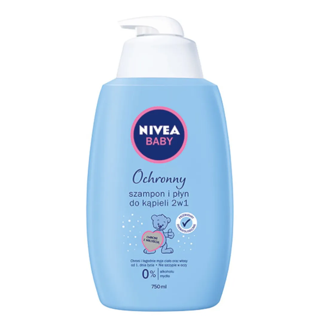 Nivea Baby Ochronny szampon i płyn do kąpieli 2w1, 750 ml