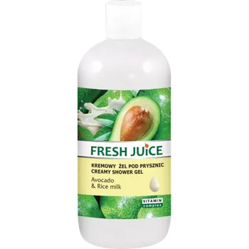 Fresh Juice, kremowy żel pod prysznic, avocado rice milk, 500 ml 