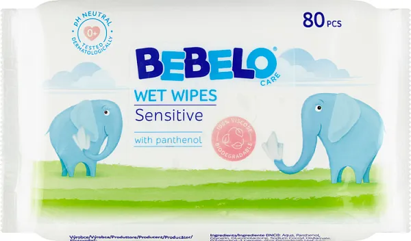 Bebelo Care Dr.Max Wet Wipes Sensitive, chusteczki nawilżane, 80 sztuk 