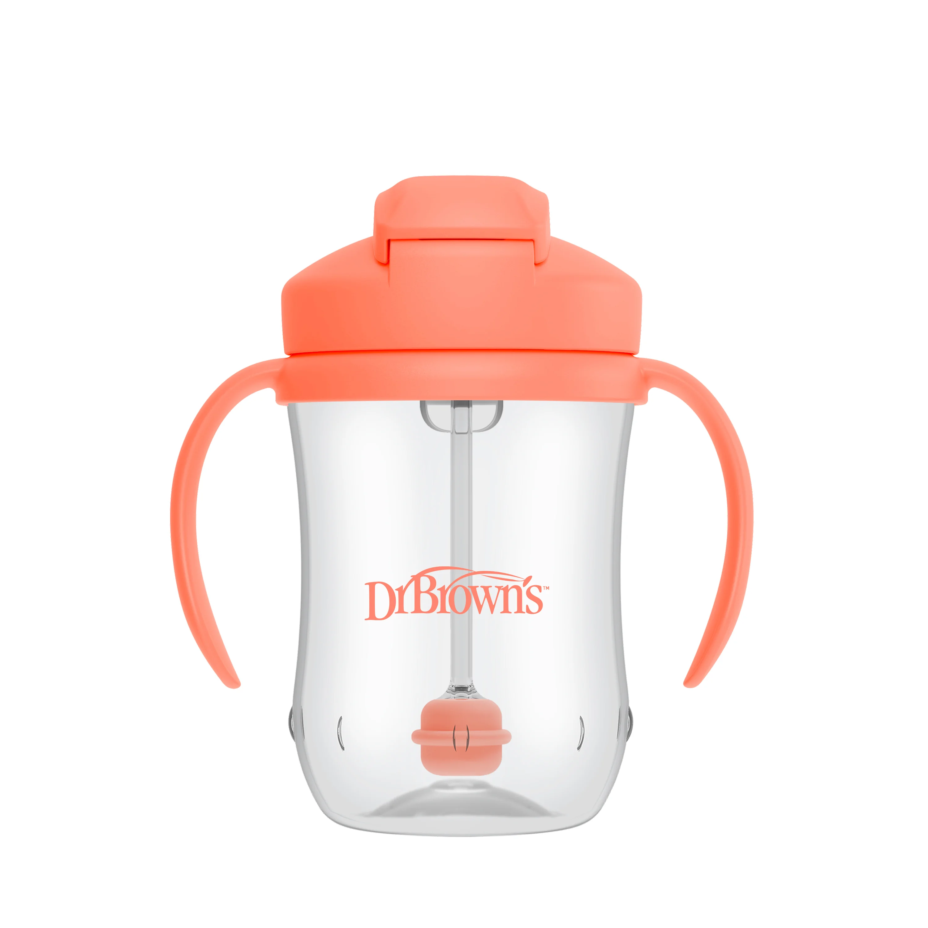 Dr Brown's Kubek 270 ml Pierwsza Słomka koralowy, 1 sztuka