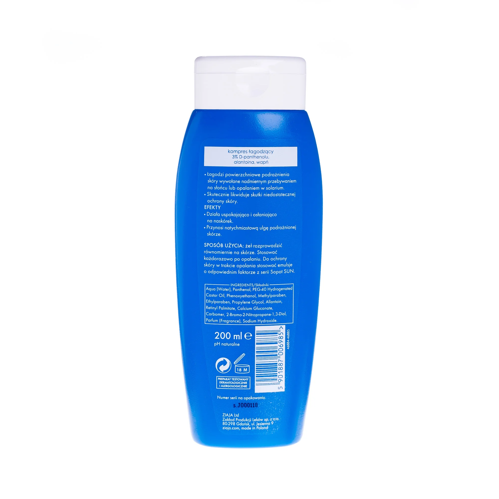 Ziaja Sopot Sun żel łagodzący po opalaniu, 200 ml