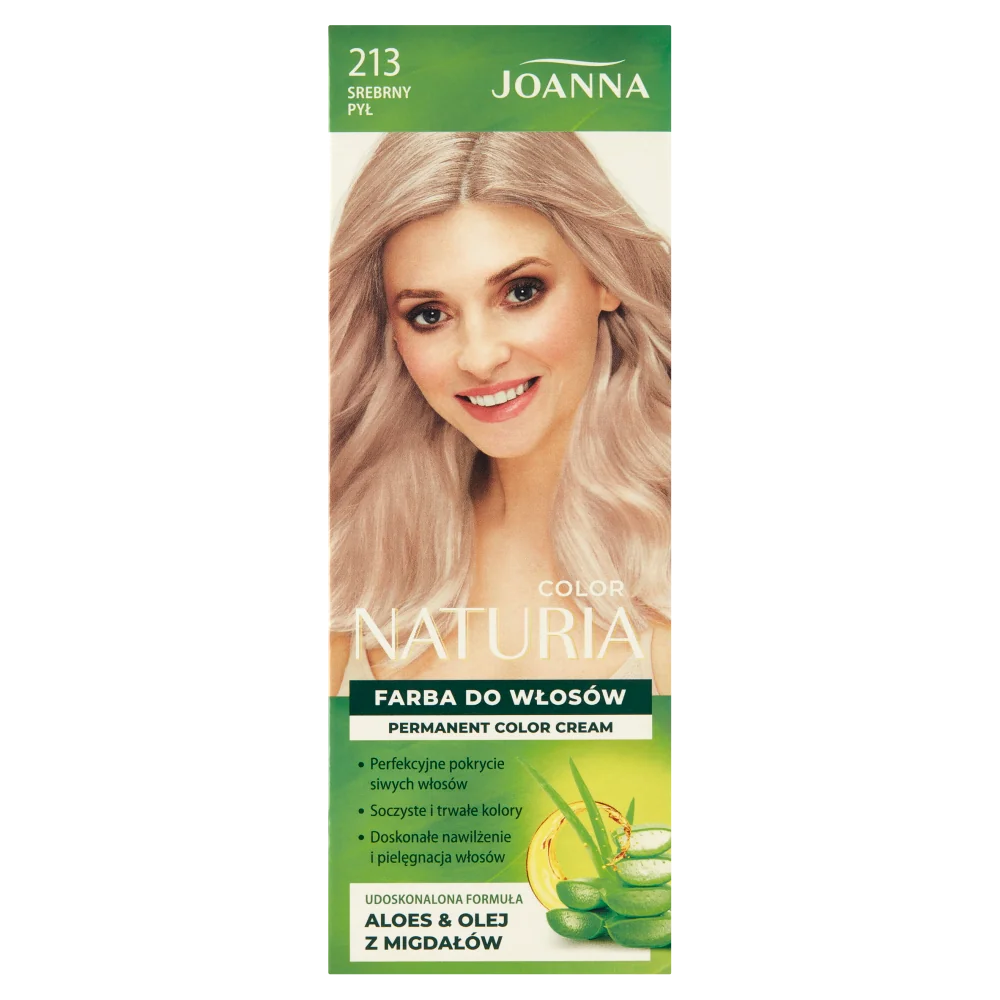 Joanna Naturia Color farba do włosów nr 213 Srebrny Pył, utleniacz 60 g + farba 40 g