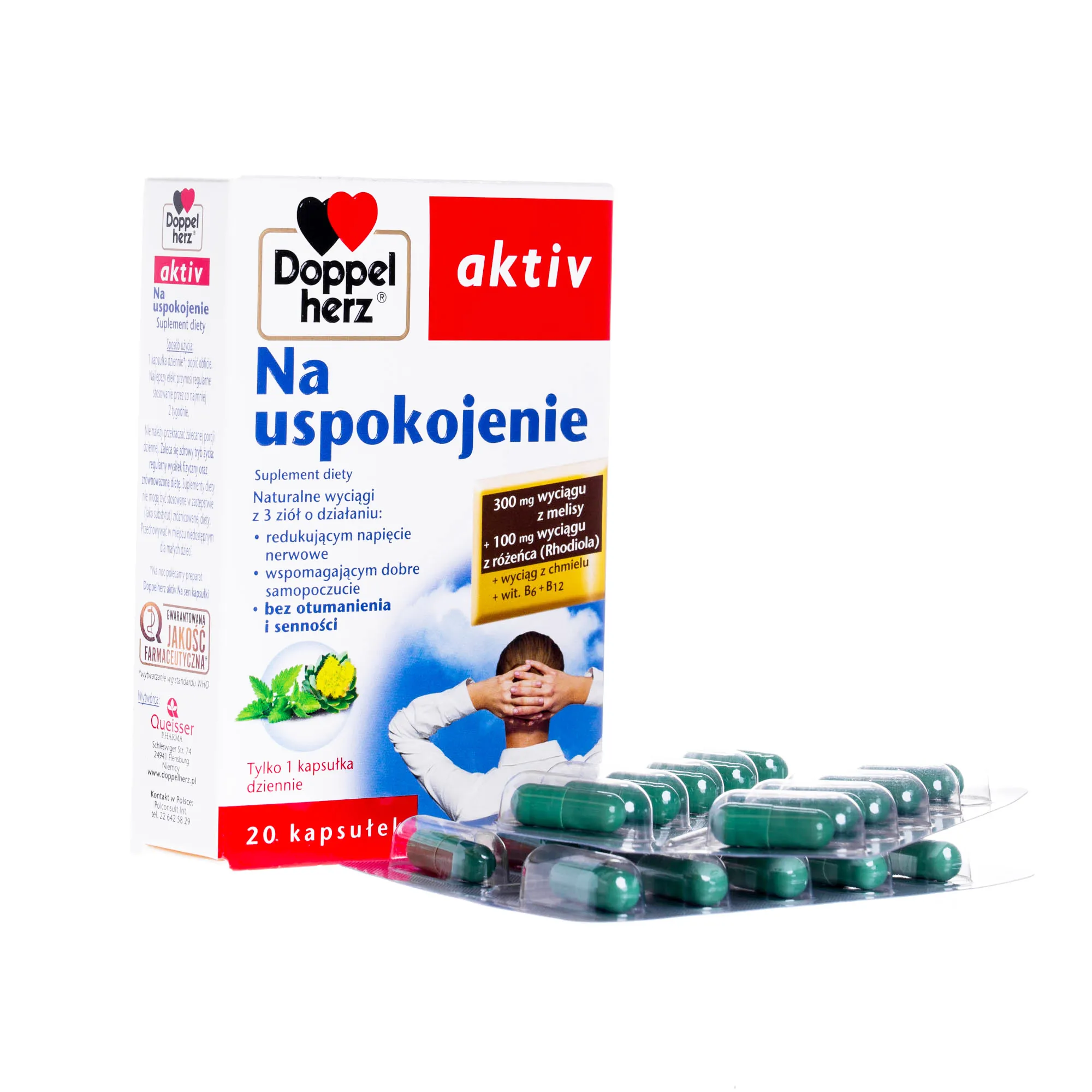 Doppelherz Aktiv Na uspokojenie, suplement diety, 20 kapsułek 